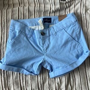 size 0 light blue American Eagle shorts